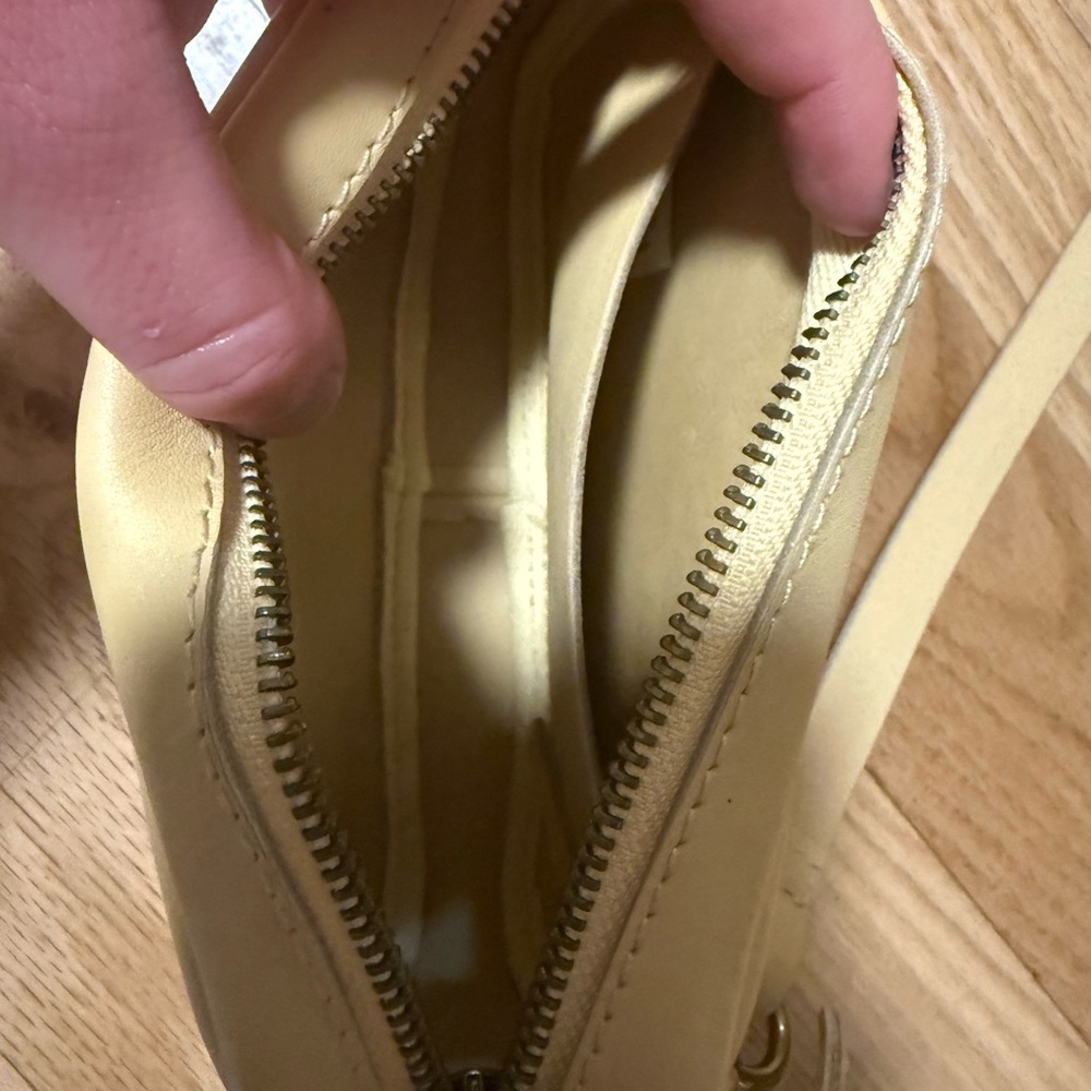 Madewell The Leather Carabiner Mini Crossbody Bag in Light Straw Color - Picture 2 of 2